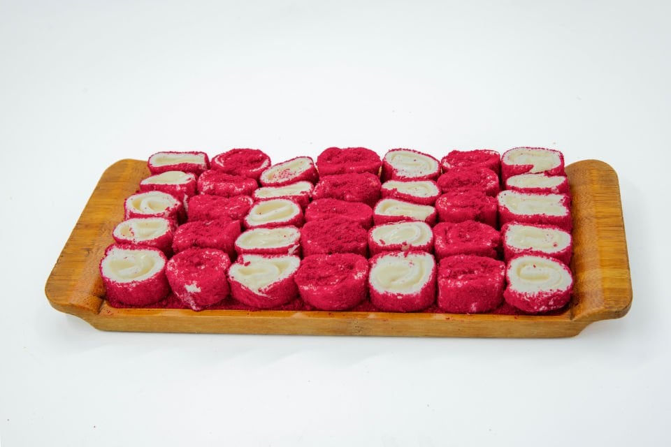 Beyaz Çikolatalı Kırmızı Velvetli Lokum 500gr